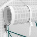 Outsunny Polytunnel Greenhouse Outdoor Grow House Roll Up Door Windows 2x2.5m