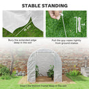Outsunny Polytunnel Greenhouse Outdoor Grow House Roll Up Door Windows 2x2.5m