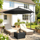 Outsunny 3(m) Banana Parasol Cantilever Umbrella Garden