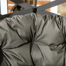 Outsunny 2 Seater Egg Chair Outdoor With Cushion, Cup Pockets