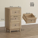 HOMCOM 3 Drawer Chest Of Drawers, Storage Unit For Living Room, Oak