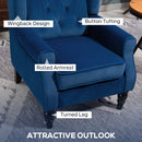 HOMCOM Accent Armchair Home Furniture Retro Tufted Club Fabric