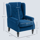 HOMCOM Accent Armchair Home Furniture Retro Tufted Club Fabric
