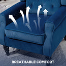 HOMCOM Accent Armchair Home Furniture Retro Tufted Club Fabric