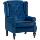 HOMCOM Accent Armchair Home Furniture Retro Tufted Club Fabric