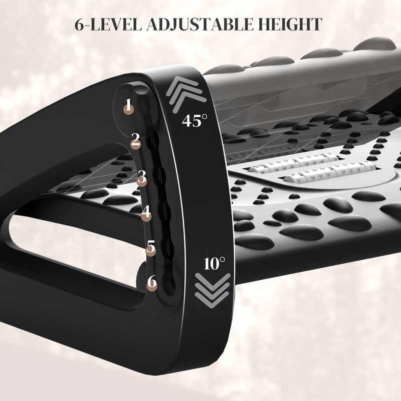 HOMCOM Non-Slip Foot Rest Under Desk Office Footrest With Adjustable Height