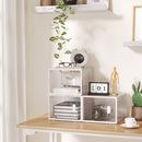 HOMCOM 8PCS Stackable  Plastic Shoe Storage Box for UK/EU