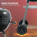 Outsunny Portable Kettle Charcoal Grill BBQ Smoker With Cover, Lid, & Thermometer