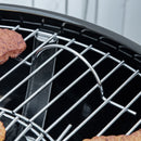 Outsunny Portable Kettle Charcoal Grill BBQ Smoker With Cover, Lid, & Thermometer