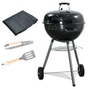 Outsunny Portable Kettle Charcoal Grill BBQ Smoker With Cover, Lid, & Thermometer