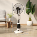 HOMCOM 18" Pedestal Fan With Water Mist Spray Standing Fan, 2.8L Tank, White