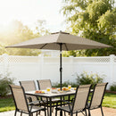 Outsunny Garden Parasol, Outdoor Umbrella With Tilt Function, Khaki