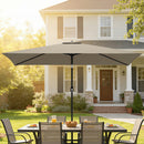 Outsunny Garden Parasol, Outdoor Umbrella With Tilt Function, Khaki