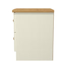 Byland Ready Assembled 2 Drawer Bedside Cabinet in Cream Ash & Modern Oak