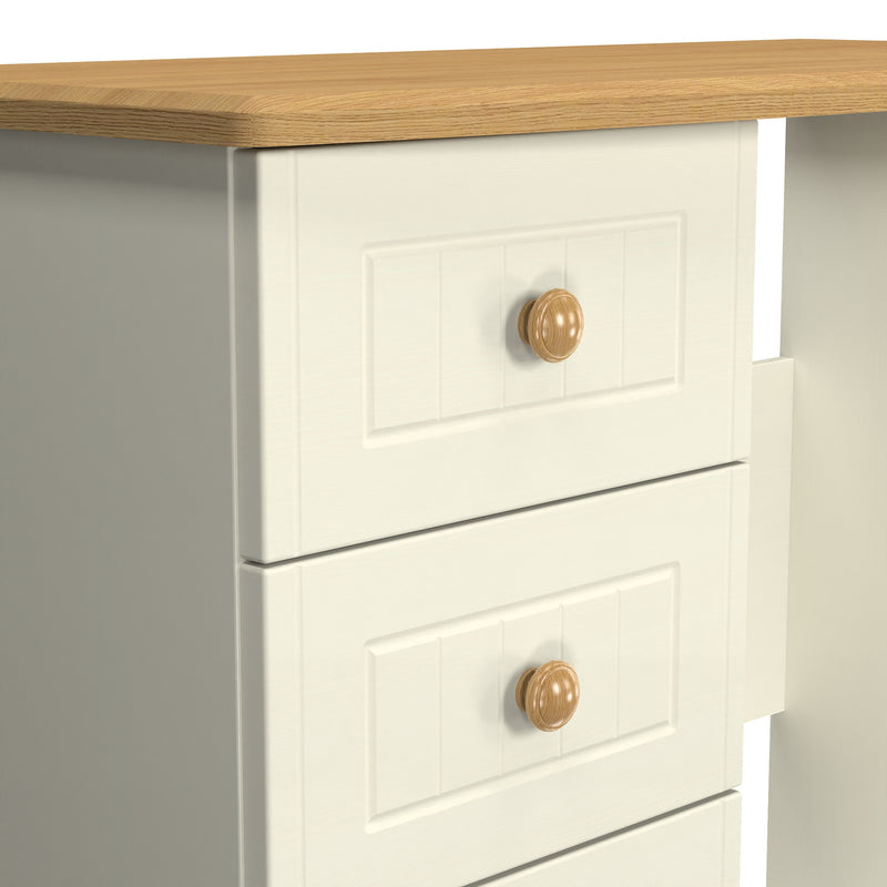 Byland Ready Assembled Vanity in Cream Ash & Modern Oak