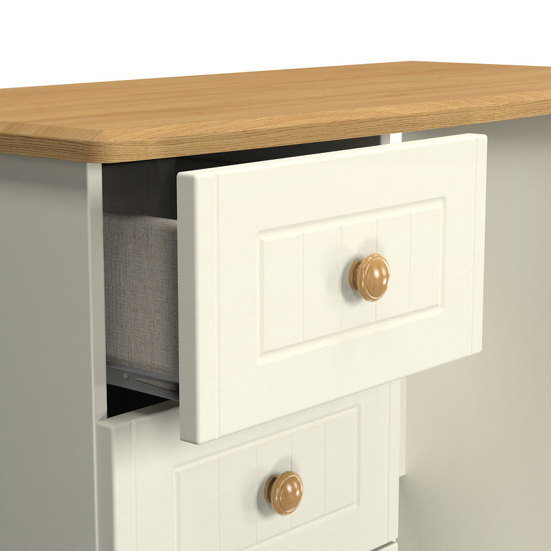Byland Ready Assembled Vanity in Cream Ash & Modern Oak