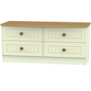 Byland Ready Assembled 4 Drawer Bed Box in Cream Ash & Modern Oak