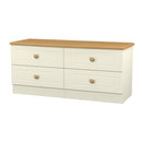 Byland Ready Assembled 4 Drawer Bed Box in Cream Ash & Modern Oak