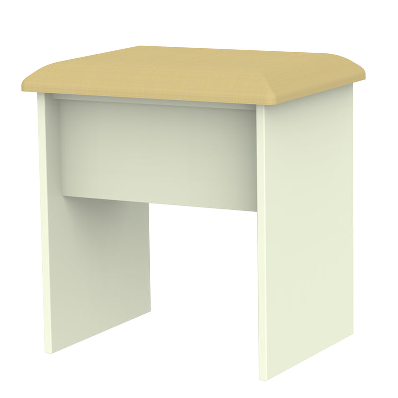 Byland Ready Assembled Stool in Cream Ash & Modern Oak