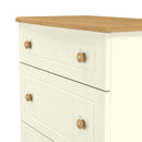 Byland Ready Assembled 3 Drawer Deep Chest in Cream Ash & Modern Oak
