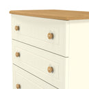 Byland Ready Assembled 4 Drawer Deep Chest in Cream Ash & Modern Oak