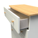Byland Ready Assembled 4 Drawer Deep Chest in Cream Ash & Modern Oak