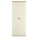 Byland Ready Assembled 2 Door Wardrobe in Cream Ash & Modern Oak