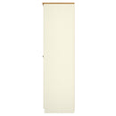 Byland Ready Assembled 2 Door Wardrobe in Cream Ash & Modern Oak