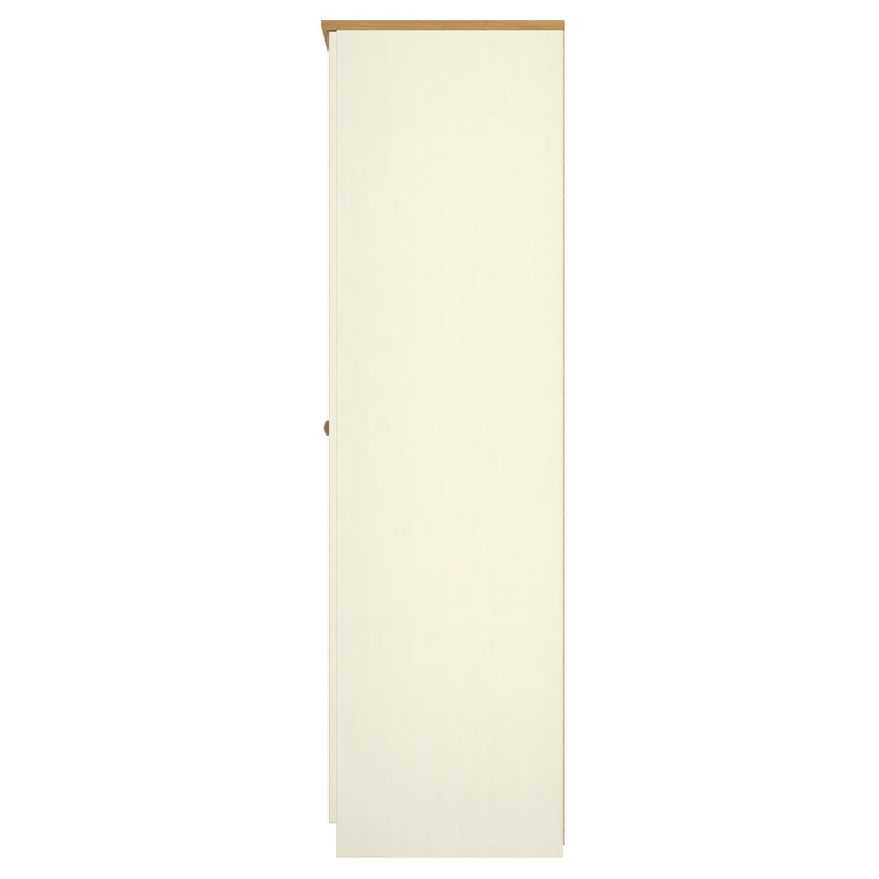 Byland Ready Assembled 2 Door Wardrobe in Cream Ash & Modern Oak