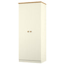 Byland Ready Assembled 2 Door Wardrobe in Cream Ash & Modern Oak