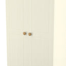 Byland Ready Assembled 2 Door Wardrobe in Cream Ash & Modern Oak