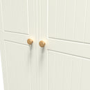 Byland Ready Assembled 2 Door Wardrobe in Cream Ash & Modern Oak
