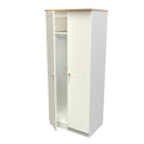Byland Ready Assembled 2 Door Wardrobe in Cream Ash & Modern Oak