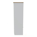 Byland Ready Assembled 2 Door 2 Drawer Wardrobe in Cream Ash & Modern Oak