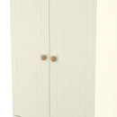 Byland Ready Assembled 2 Door 2 Drawer Wardrobe in Cream Ash & Modern Oak