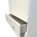 Byland Ready Assembled 2 Door 2 Drawer Wardrobe in Cream Ash & Modern Oak