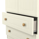 Byland Ready Assembled 2 Door 2 Drawer Wardrobe in Cream Ash & Modern Oak