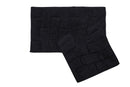 Waves Pure Cotton Jacquard 2pc Bath set in Black