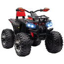 HOMCOM 12V Quad Bike ATV With LED Lights, Music, For Boys Girls, Yellow And Red