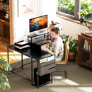 HOMCOM 168cm Reversible L Shaped Desk, 240cm Two Person Desk