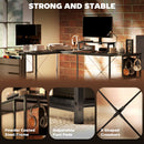 HOMCOM 168cm Reversible L Shaped Desk, 240cm Two Person Desk