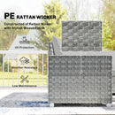 Outsunny 6 Piece Rattan Garden Furniture Set With Cushions, Grey