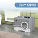 PawHut Enclosed Cat Litter Tray with Lid, Front Entry, Top Exit, Scoop