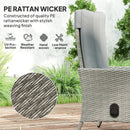 Outsunny Rattan Garden Recliner Chair with Adjustable Backrest
