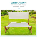 Outsunny Lounger Wooden Double Hammock