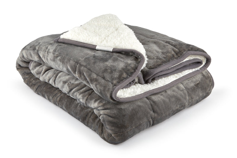 Weighted Sherpa Blanket in Grey