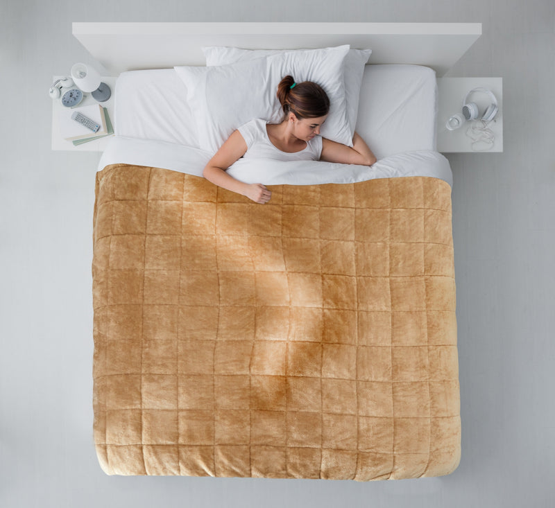 Weighted Sherpa Blanket in Taupe