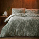 Fusion Winter Foliage Duvet Cover Set in Green