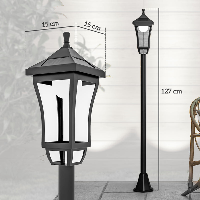 Outsunny 1.3 m LED Garden Lamp Post Light, Waterproof IP44, Cool White