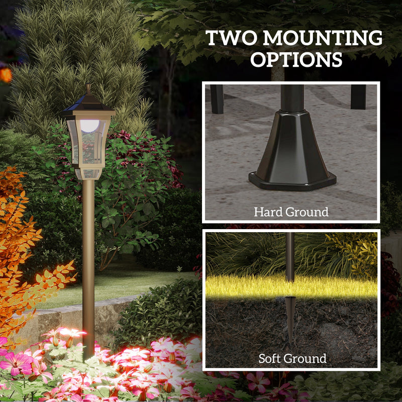 Outsunny 1.3 m LED Garden Lamp Post Light, Waterproof IP44, Cool White